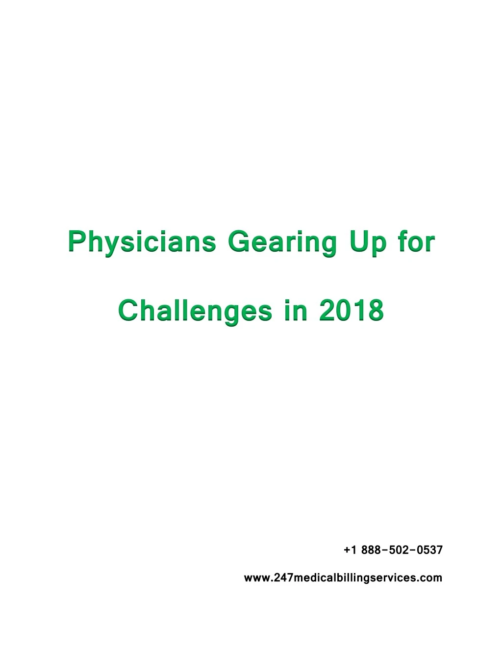 physicians gearing up for