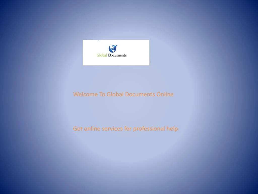 welcome to global documents online