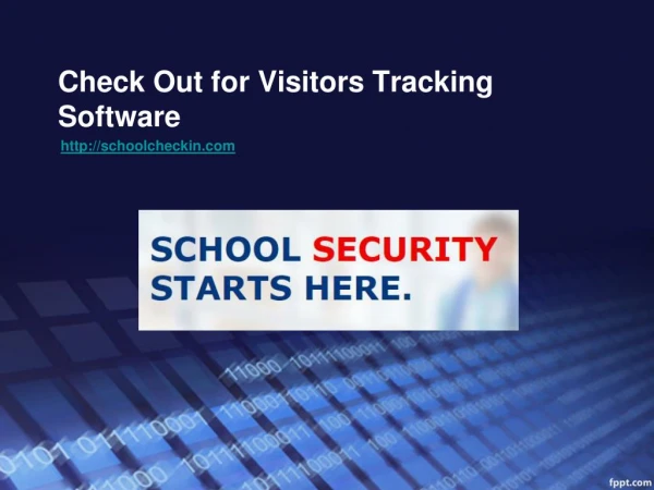 Check Out for Visitors Tracking Software - www.schoolcheckin.com