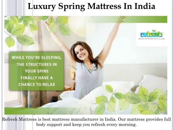 Best Luxury Spring Mattress In India