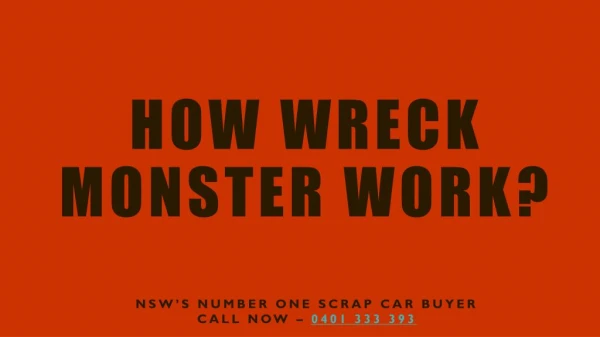 Car wreckers Sydney - Junk cash for cars wrecker | Wreck Monster