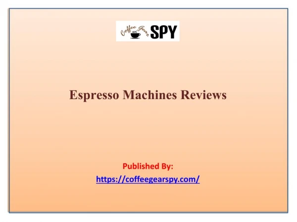 Espresso Machines Reviews