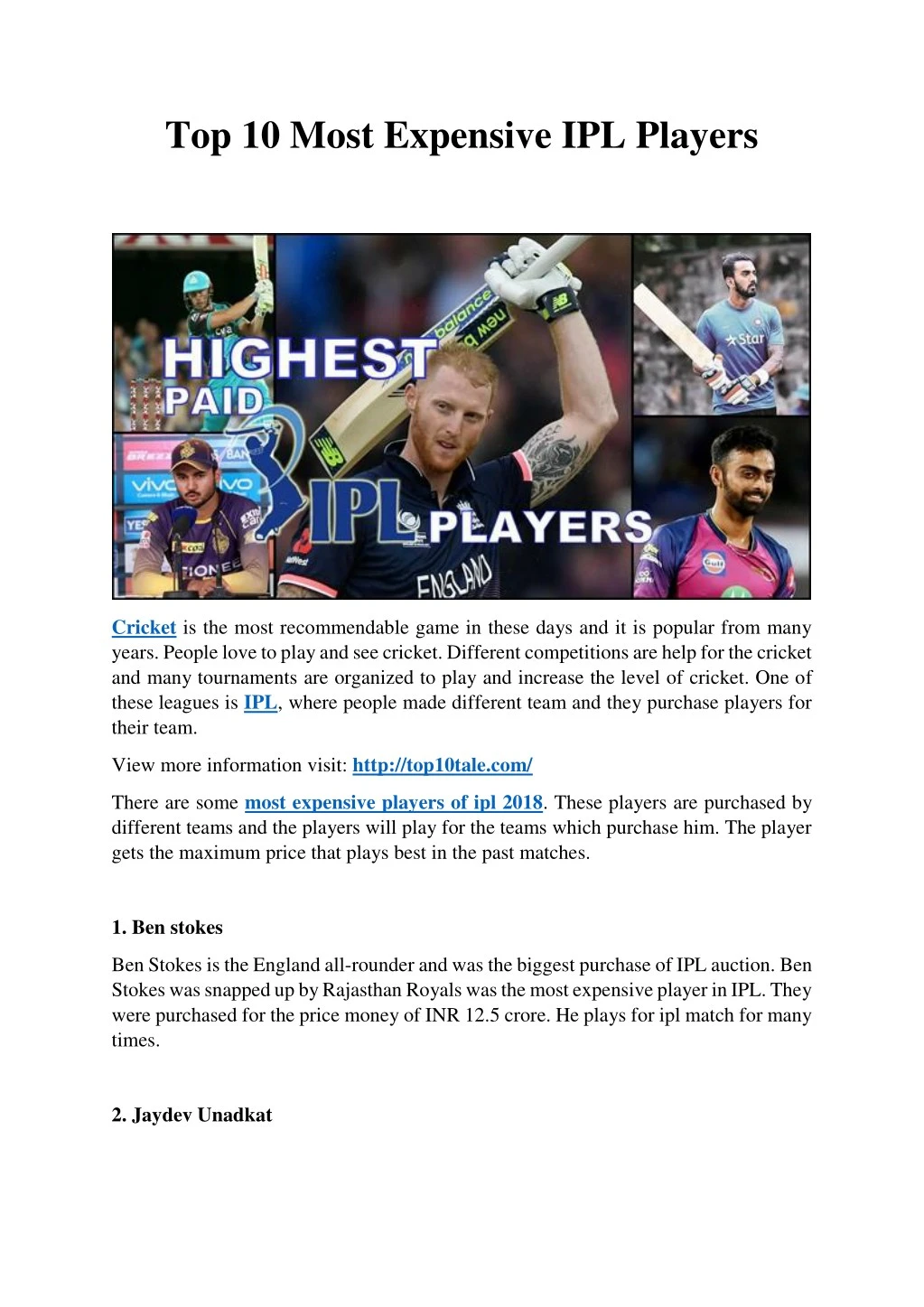 top 10 most expensive ipl players