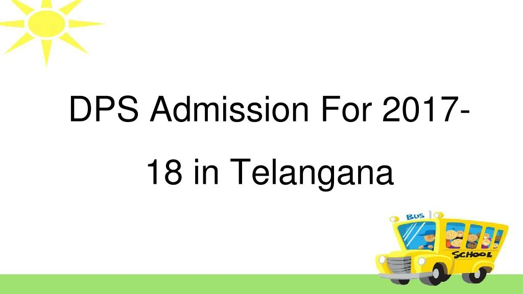 dps admission for 2017 18 in telangana