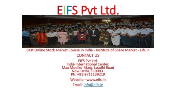 Courses - Financial Planning - Share Market - Eifs.in