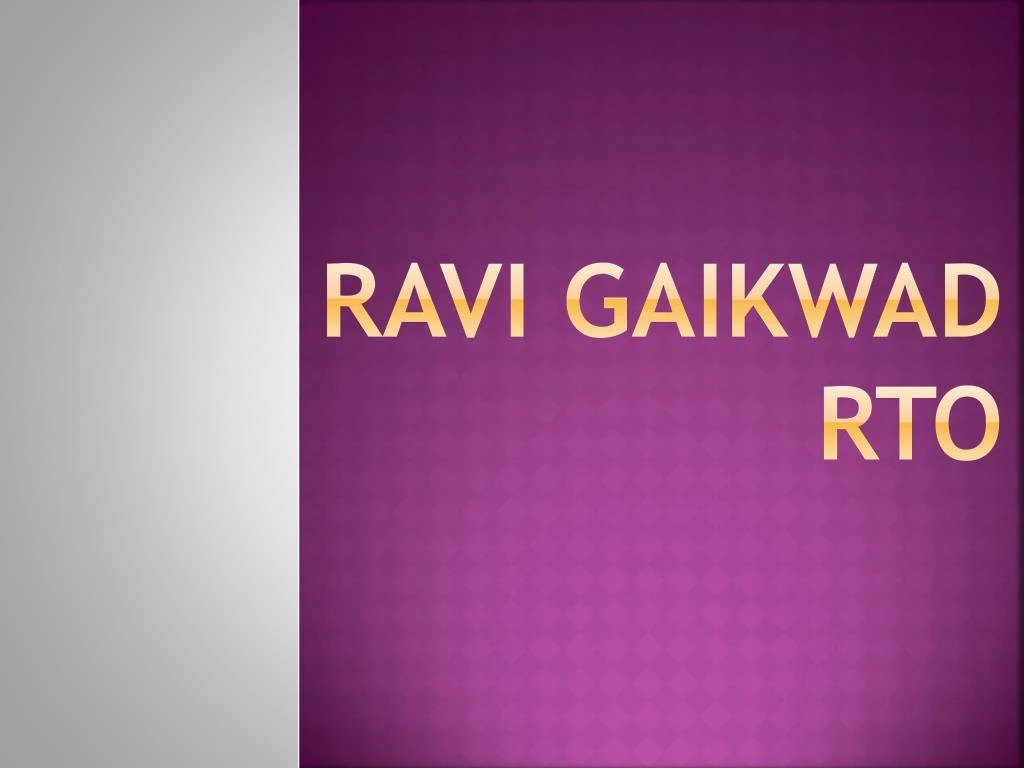 ravi gaikwad rto