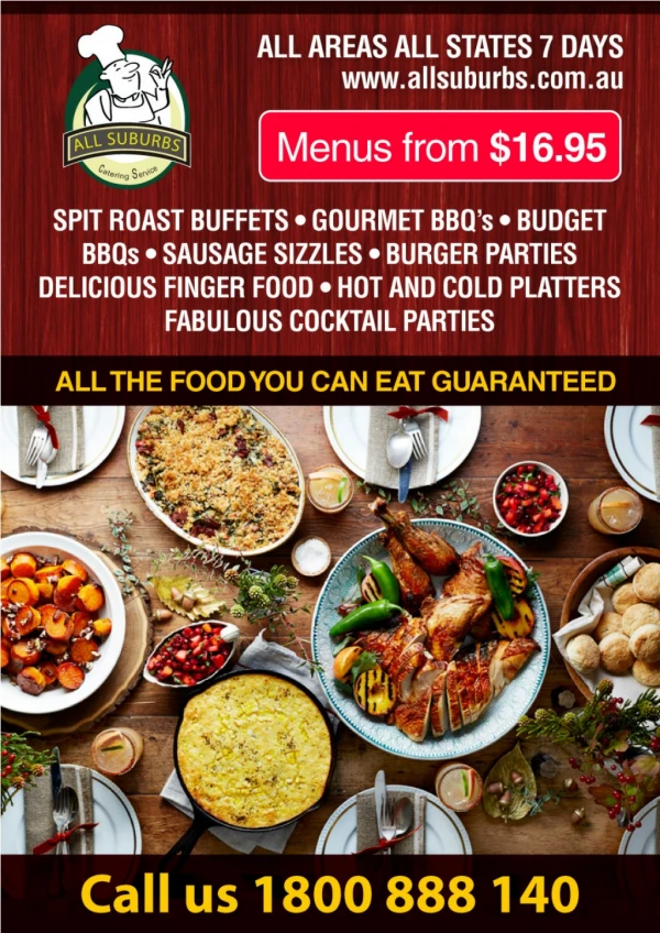 All Suburbs Spit Roast and Buffet Catering Australia Wide