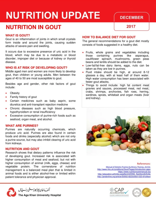 Nutrition in Gout
