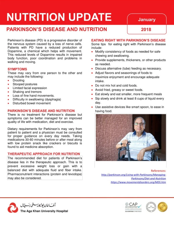 Parkinson's Disease and Nutrition