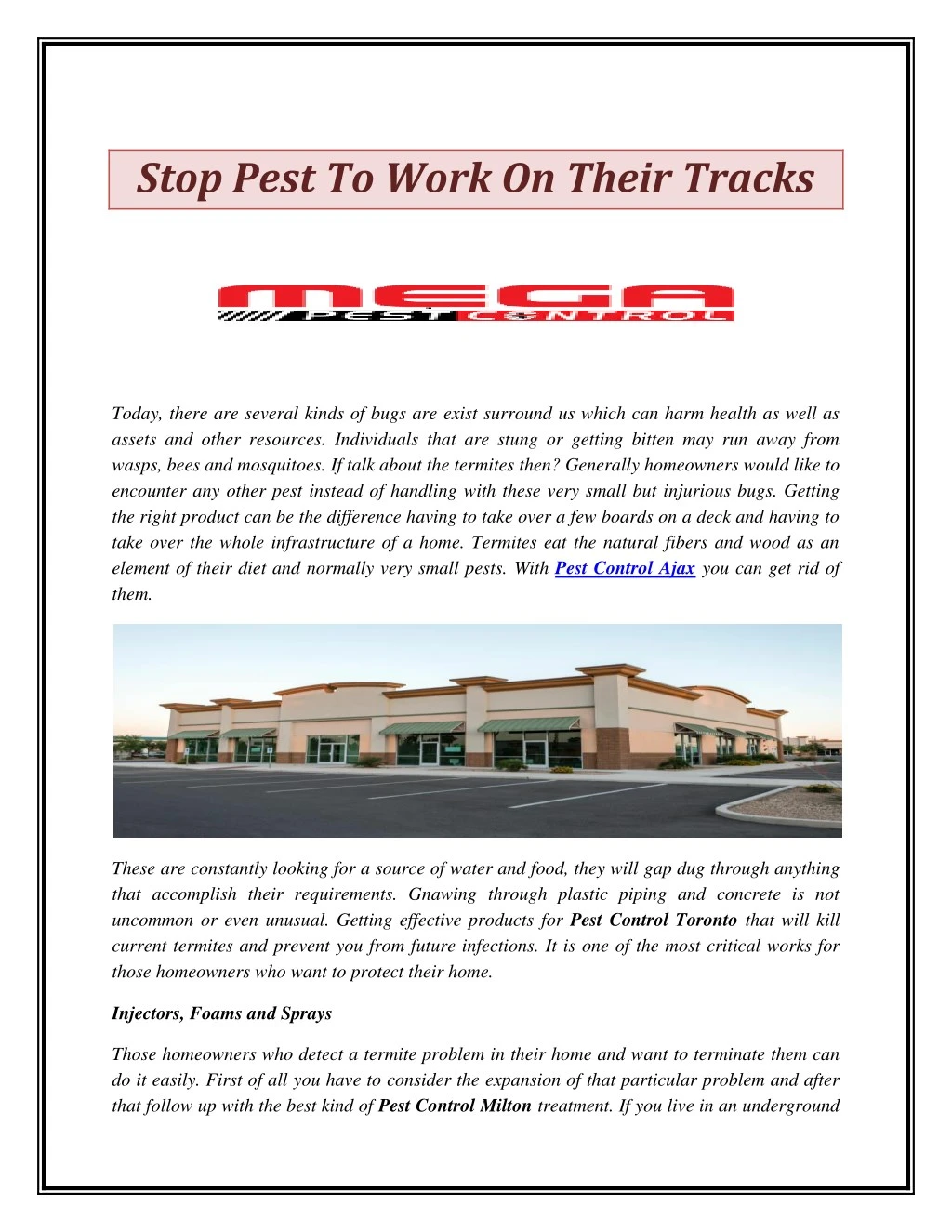 stop pest to work on their tracks