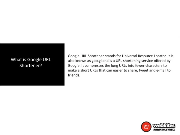 Uses of Google URL Shortener