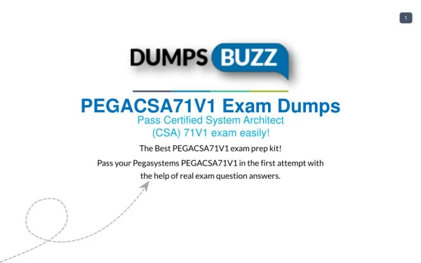 Buy PEGACSA71V1 VCE Question PDF Test Dumps For Immediate Success