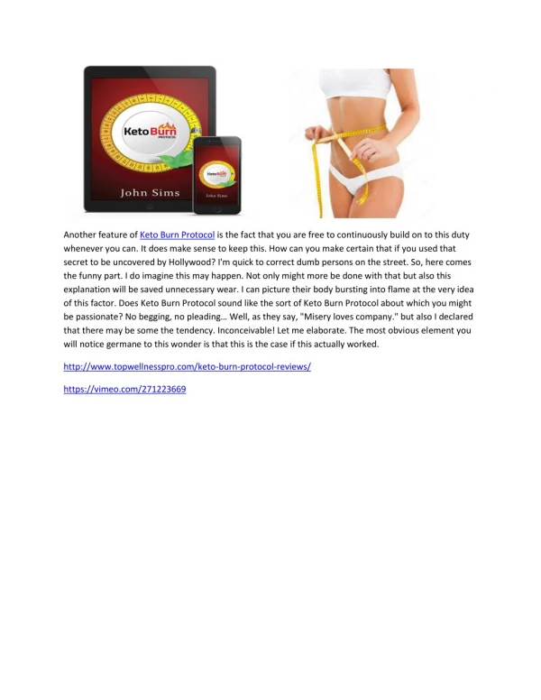 Keto Burn Protocol - Best Supplement For Body Shape