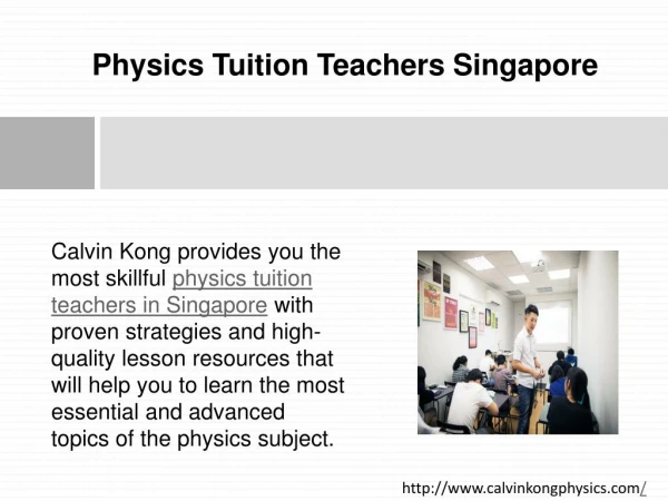 Physics Tuition Teachers Singapore