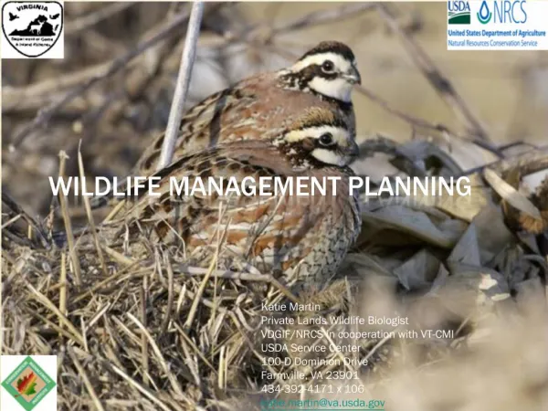 Wildlife Management Planning
