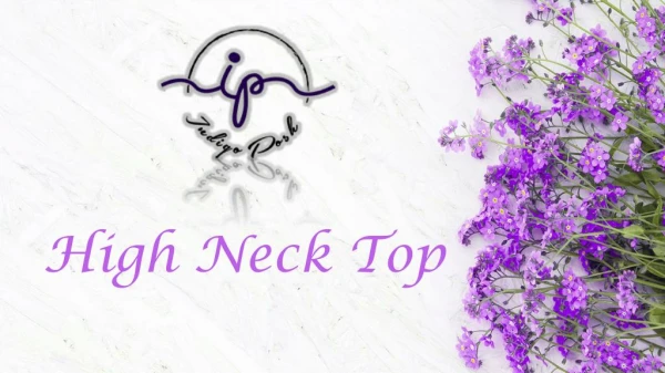 High Neck Top | Indigo push