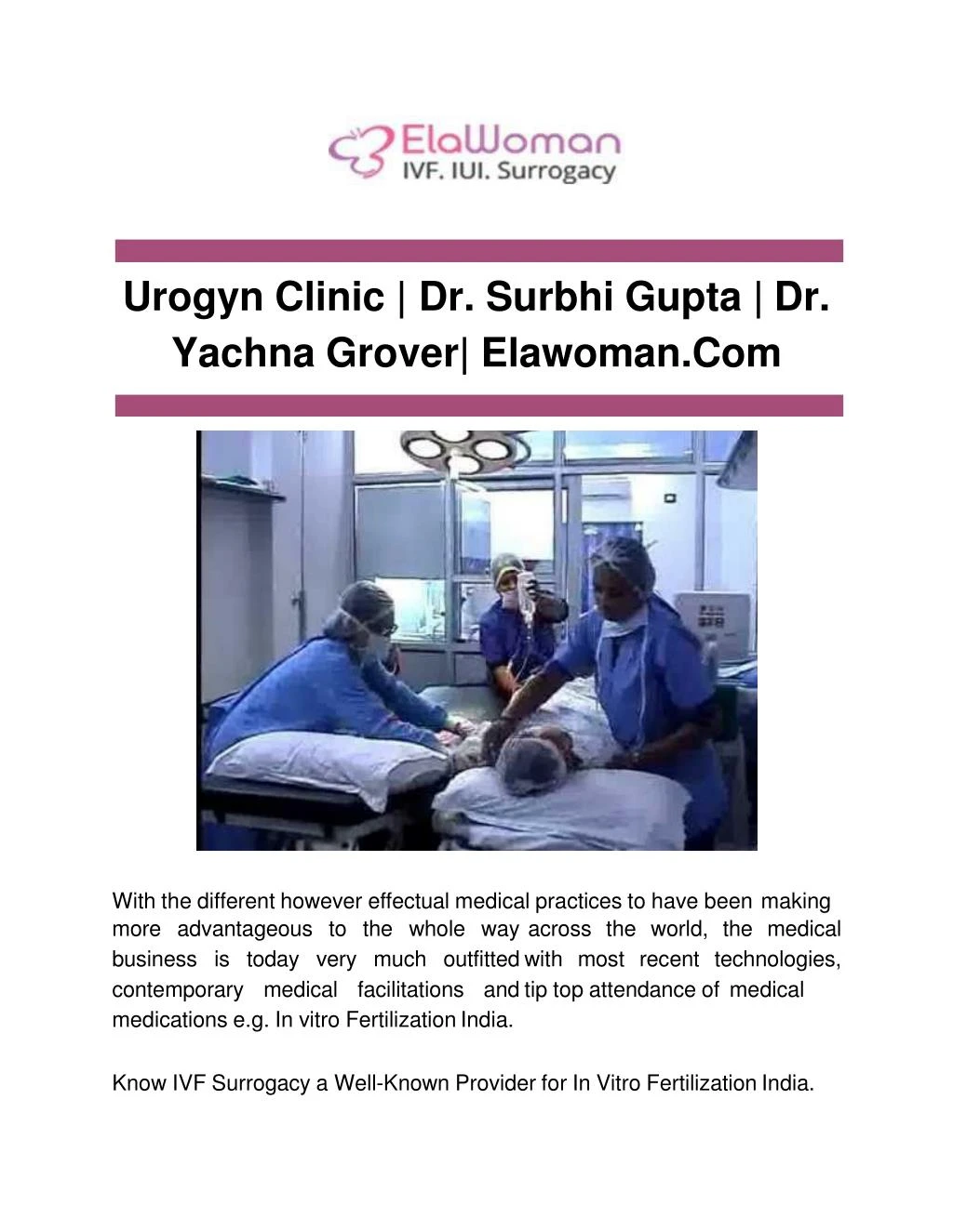 urogyn clinic dr surbhi gupta dr yachna grover elawoman com