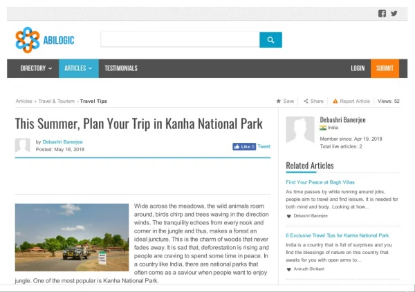 This Summer, Plan Your Trip in Kanha National Park