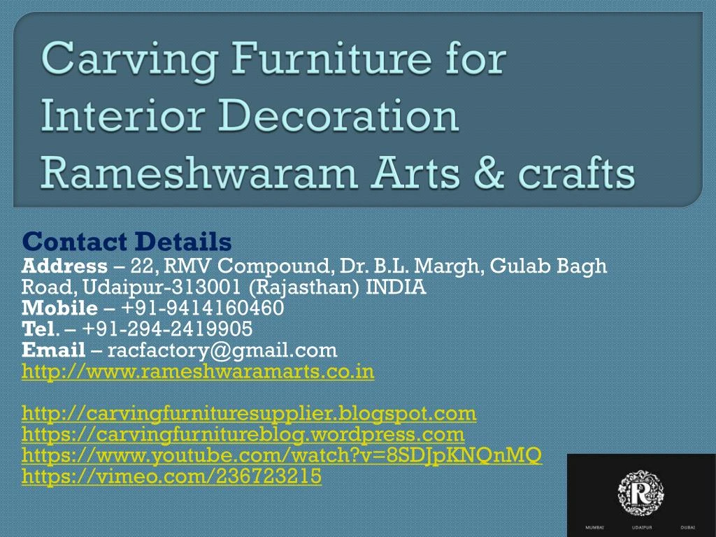 carving furniture for interior decoration rameshwaram arts crafts