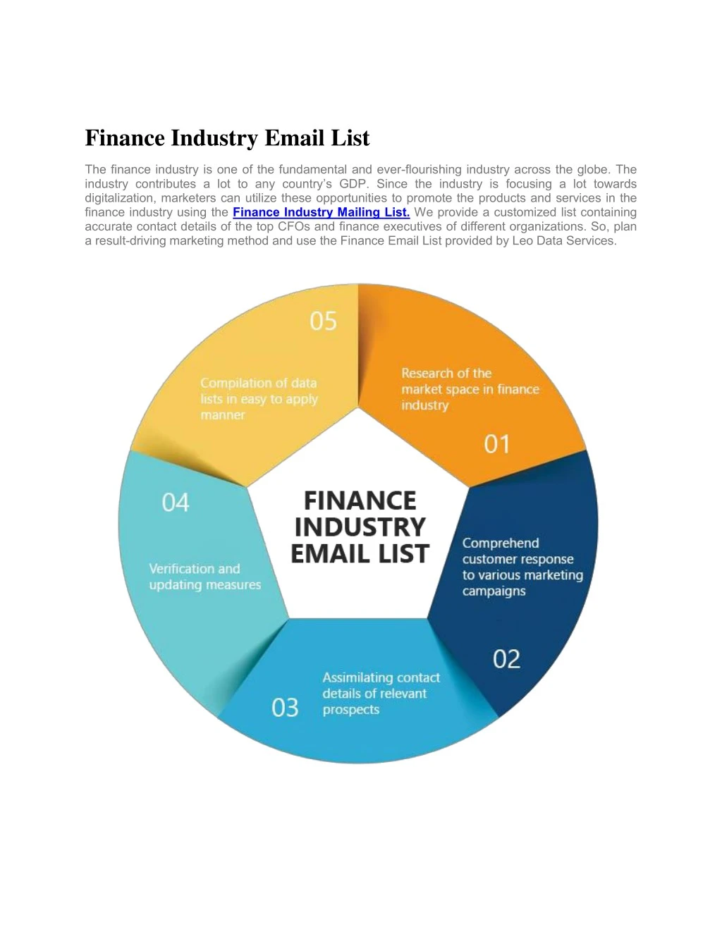 finance industry email list