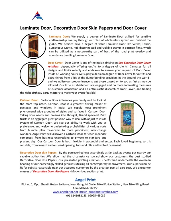 Laminate Door, Decorative Door Skin Papers and Door Cover