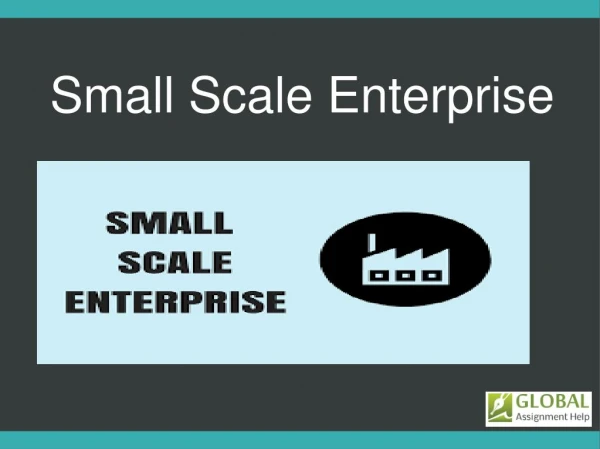 Presentation on the Role of Small Scale Entreprises