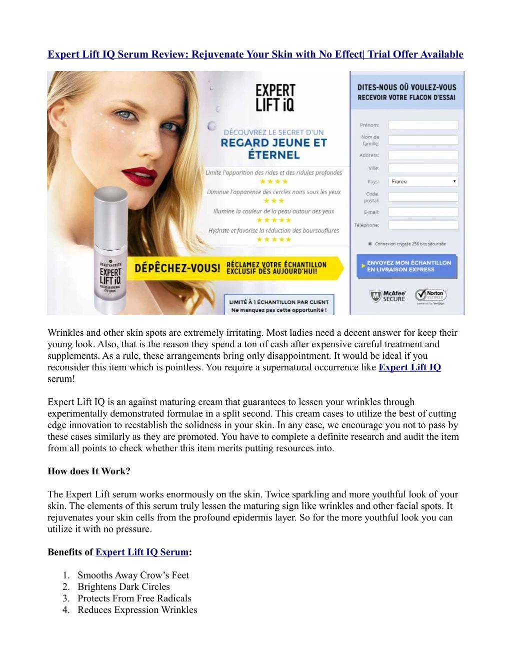 expert lift iq serum review rejuvenate your skin