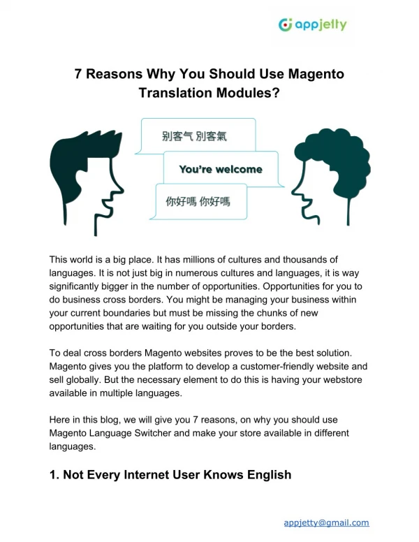 7 Reasons Why You Should Use Magento Translation Modules?
