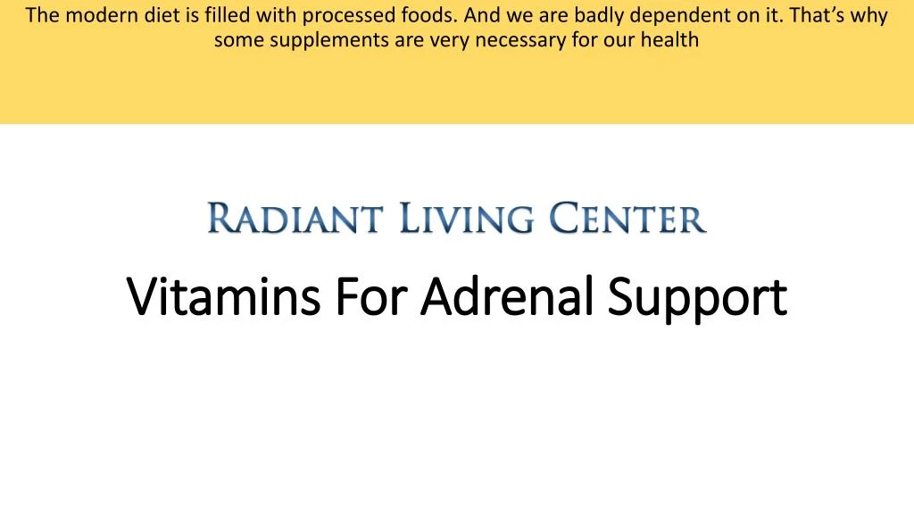 vitamins for adrenal support