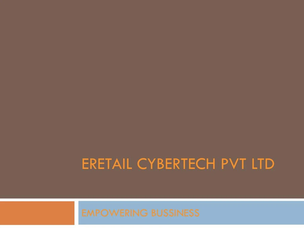 eretail cybertech pvt ltd