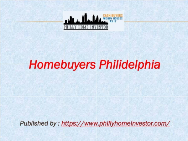 Homebuyers Philidelphia