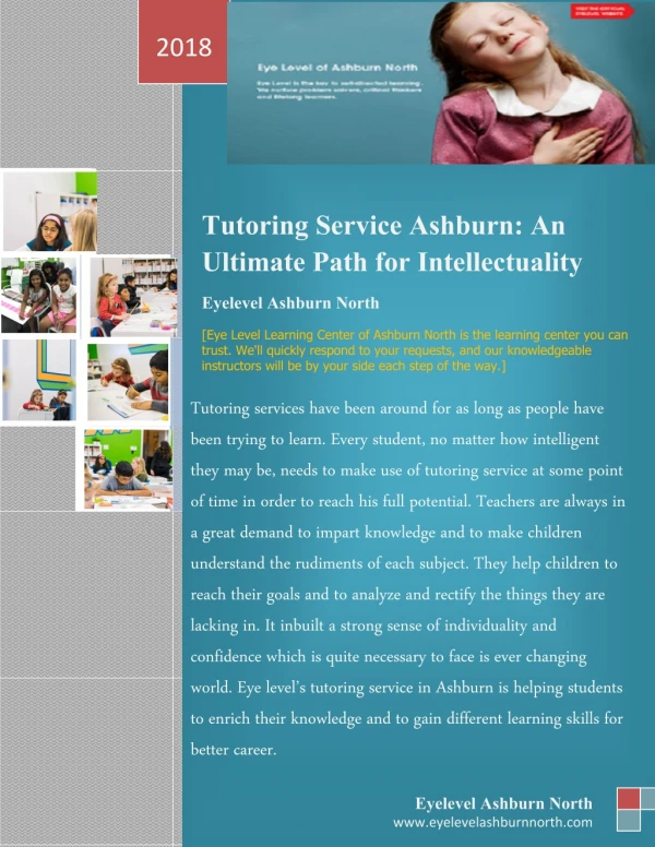 Tutoring Service Ashburn: An Ultimate Path for Intellectuality