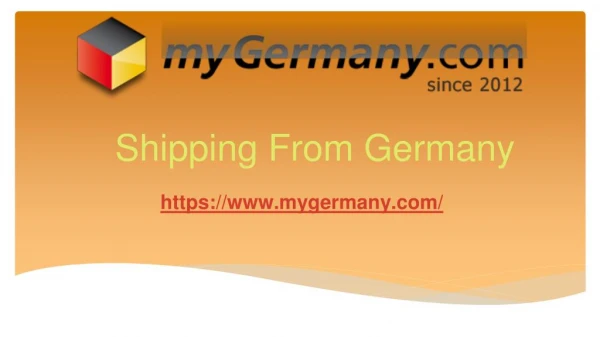 Shipping From Germany