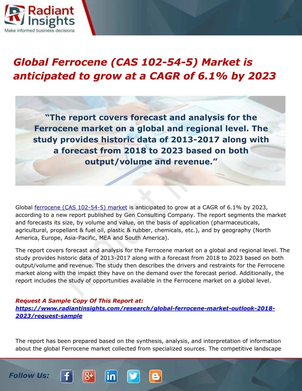 global ferrocene cas 102 54 5 market