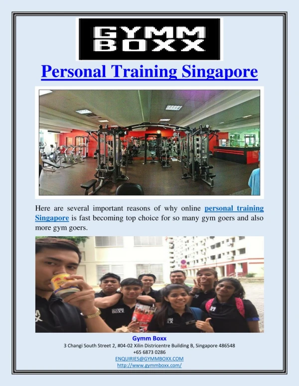 Personal Training Singapore