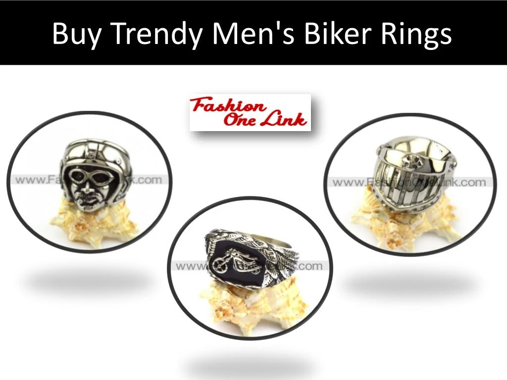 buy trendy men s biker rings