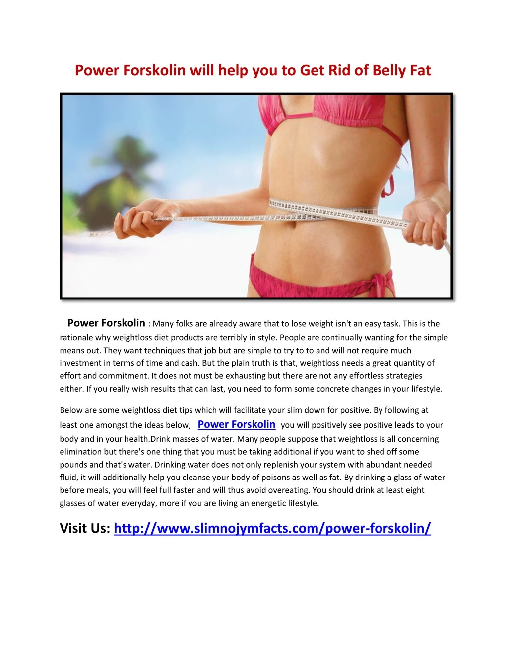 power forskolin will help you to get rid of belly