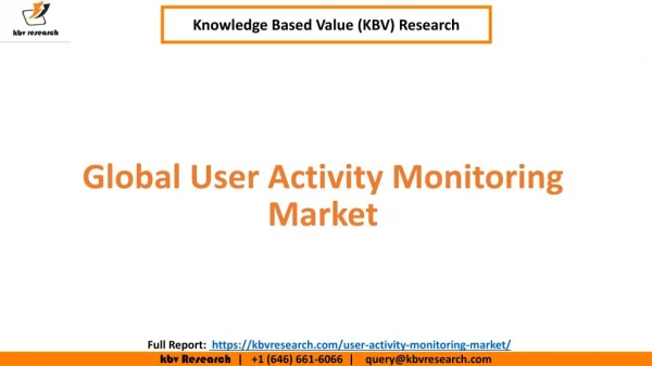 Global User Activity Monitoring Market Size and Market Growth