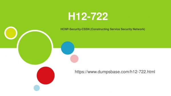 [DumpsBase.com] H12-722(H12-722-ENU) HCNP-Security-CSSN Exam Dumps Questions