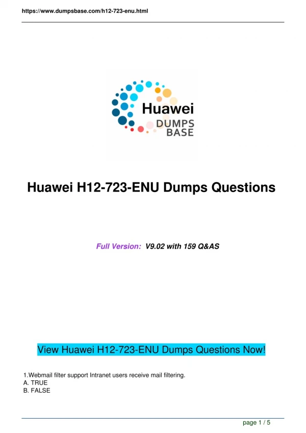 [DumpsBase.com] H12-723 HCNP-Security-CTSS real dumps questions