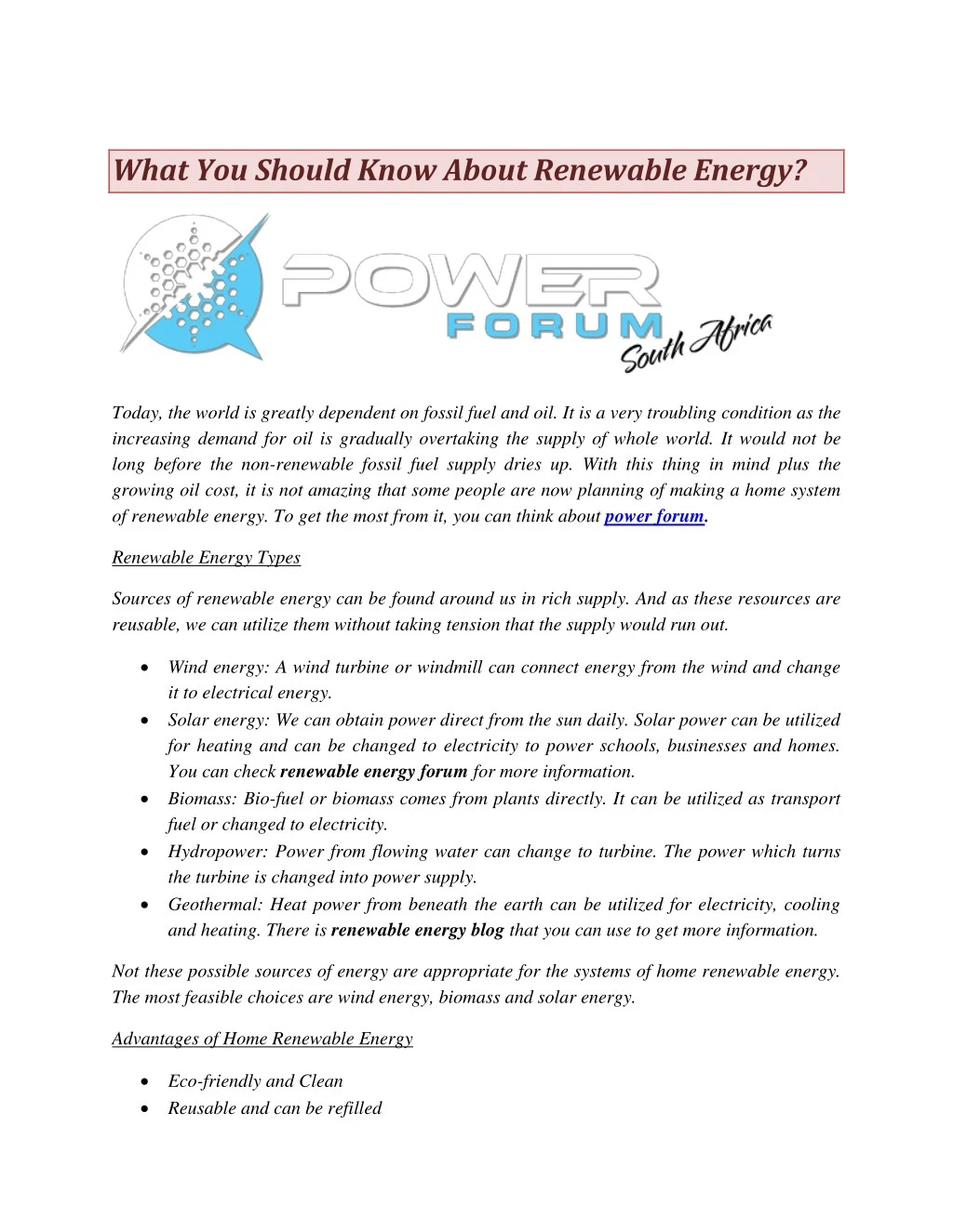what you should know about renewable energy