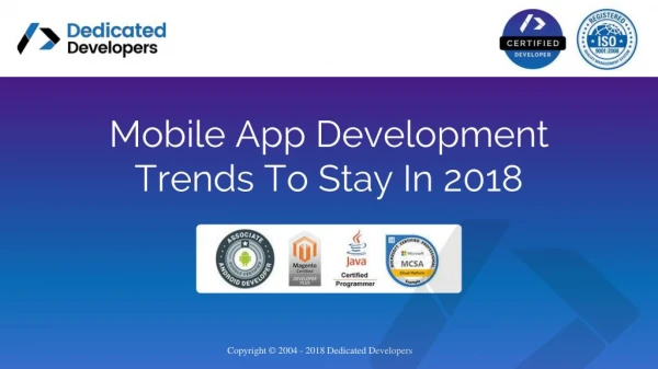 Trend that Define the Future of Mobile App Development- Dedicated Developers