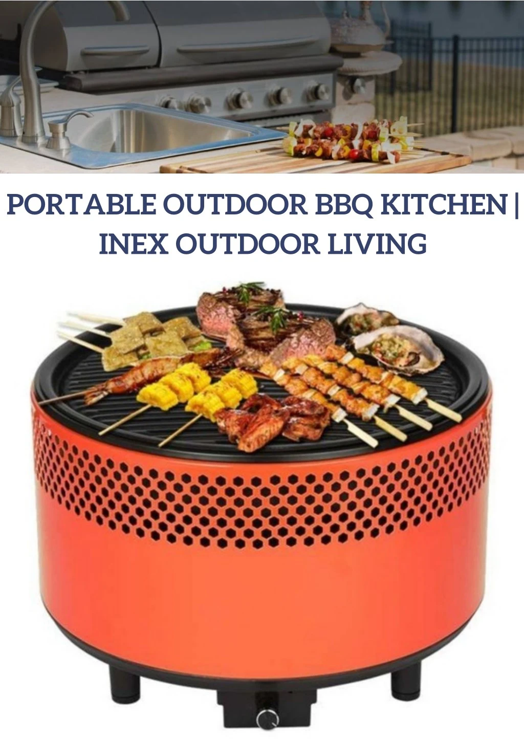 portable outdoor bbq kitchen inex outdoor living