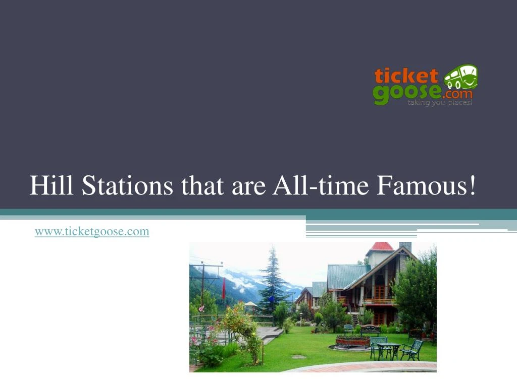 hill stations that are all time famous