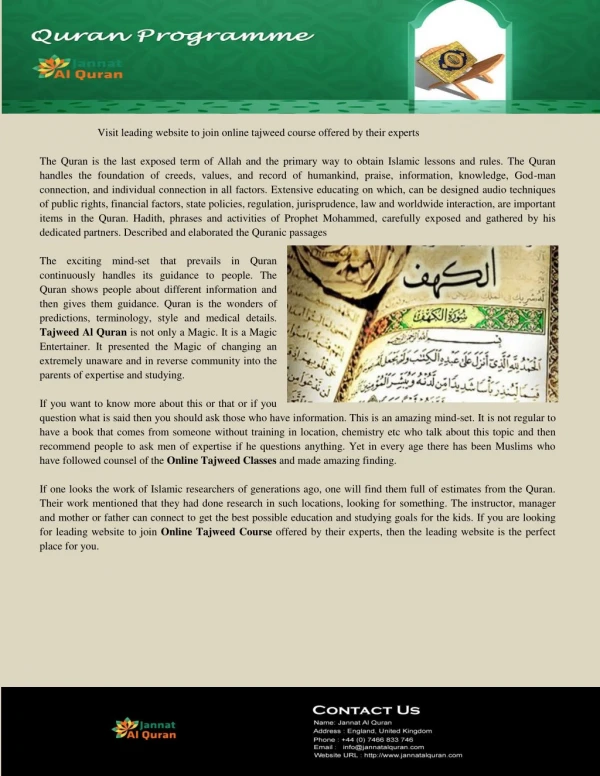 Online Quran Programme