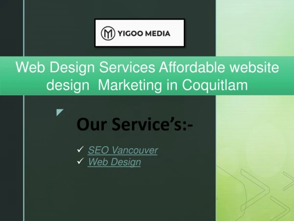 Web Design Services Affordable website design Marketing in Coquitlam