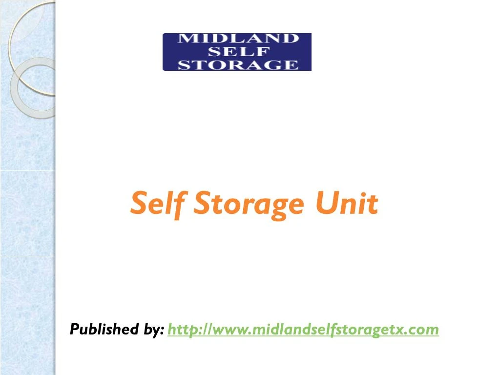 self storage unit published by http