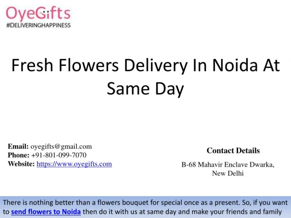 Fresh Flowers Delivery In Noida At Same Day