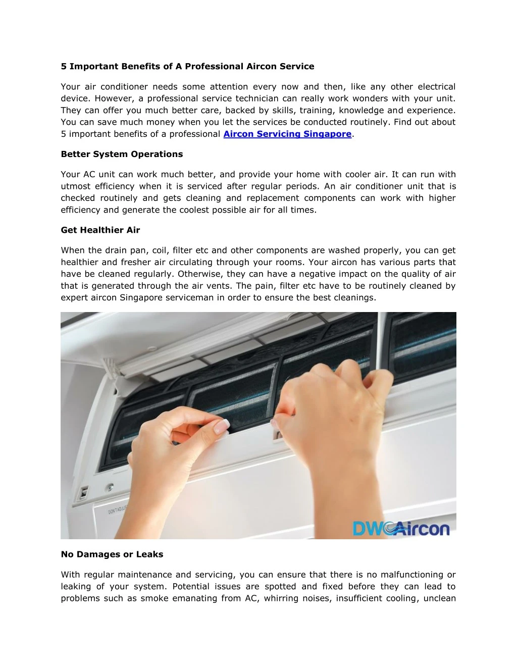 5 important benefits of a professional aircon