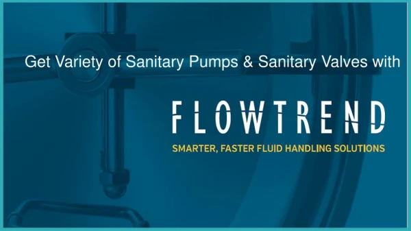 Get Variety of Sanitary Pumps & Sanitary Valves with Flowtrend